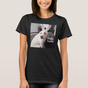 Foto van White Puppy Dog die paasbonen draagt T-shirt