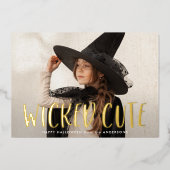 Foto van Wied Cute Halloween Folie Feestdagenkaart (Voorkant)