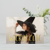 Foto van Wied Cute Halloween Folie Feestdagenkaart (Staand Voorkant)