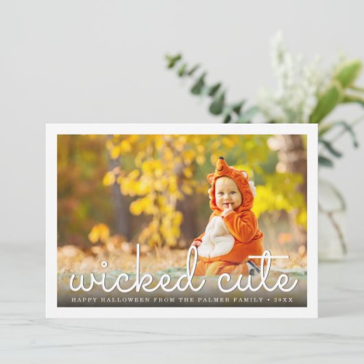 Foto van Wied Cute Halloween Kaart (Staand voorkant)