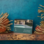 Foto van Wifi Password Fotoplaat<br><div class="desc">Het moderne wachtwoord van WiFi ondertekent om uw netwerkinformatie met gasten te delen. Ideaal voor Airbnb-huren, bed- en ontbijtruimten en nog veel meer. Minimale moderne vormgeving met foto's in golfblauw, groen en wit met eenvoudig leesbare typografie. Dit product is voorzien van een tijdelijke aanduiding voor de sjabloon die een combinatie...</div>