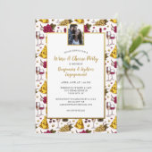 Foto van Wijn- en Cheese Engagement Party Couple Kaart (Staand voorkant)