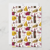 Foto van Wijn- en Cheese Engagement Party Couple Kaart (Achterkant)