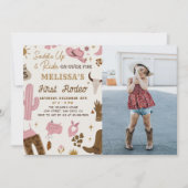 Foto van Wild West Rodeo Cowgirl Ranch Girl-verjaa Kaart (Voorkant)