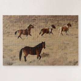 Foto van wilde paarden in Nevada Legpuzzel