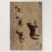 Foto van wilde paarden in Nevada Legpuzzel (Verticaal)