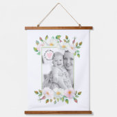 Foto van Wilde rozen groene grens Moederdag Hangend Wandkleed (Voorkant)