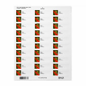 Foto van Wildlife Red Eyed Tree Kikker Etiket (Full Sheet)