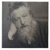 Foto van William Morris (1834-96) van Tegeltje (Voorkant)