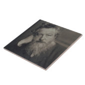 Foto van William Morris (1834-96) van Tegeltje (Zijkant)