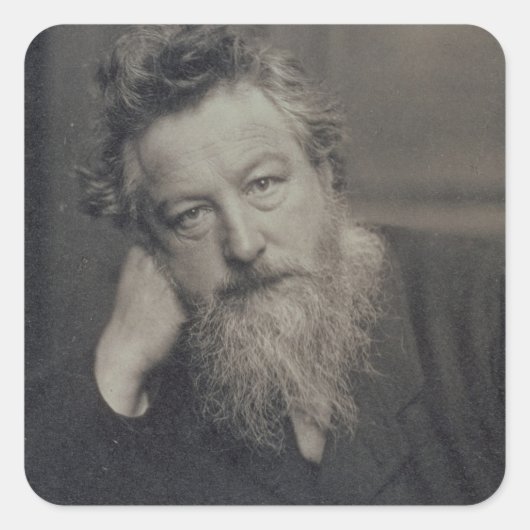 Foto van William Morris (1834-96) van Vierkante Sticker (Voorkant)