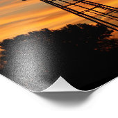 Foto van Windmill Silhouette Foto Afdruk (Hoek)