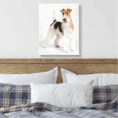 Foto van Wire Fox Terrier Dog Canvas Afdruk (Insitu (Slaapkamer))