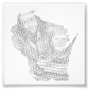 Foto van Wisconsin Shape Framed Afdruk