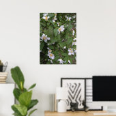 Foto van witte en gele bloemen poster (Thuiskantoor)