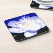 Foto van witte en paarse pony bier onderzetter (Linkerzijde)