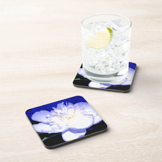 Foto van witte en paarse pony bier onderzetter (Rechterzijde)