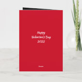 Foto van witte hond Valentijnsdag grappig Kaart (Achterkant)