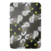 foto van witte orchidee , tropische witte florale  badmat (Voorkant Verticaal)