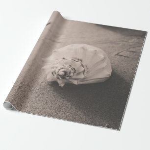 Foto van witte riem op zand cadeaupapier