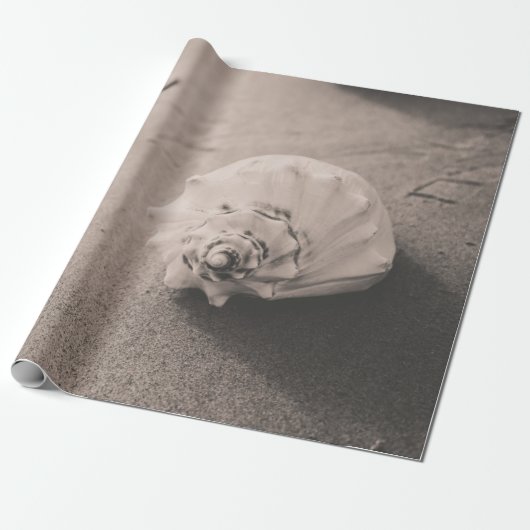 Foto van witte riem op zand cadeaupapier (Uitgerold)