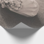 Foto van witte riem op zand cadeaupapier (Hoek)