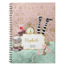 Foto van Wonderland Pink en Turquoise Spiral Notitieboek