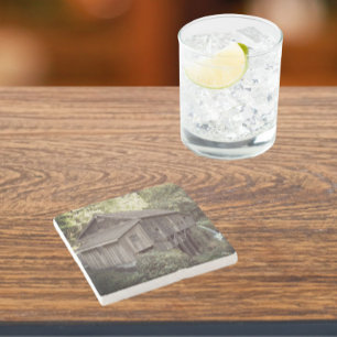  foto van Wooden Grist Mill Stenen Onderzetter