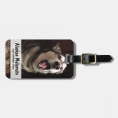 Foto van Yawning Alaskan Malamute Bagagelabel (Voorkant horizontaal)