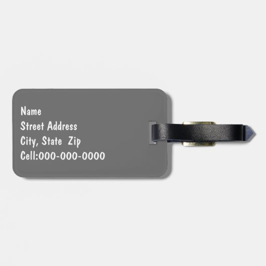 Foto van Yawning Alaskan Malamute Bagagelabel (Achterkant horizontaal)