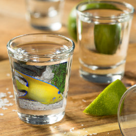 Foto van Yellow and Blue Queen Angelfish Shot Glas