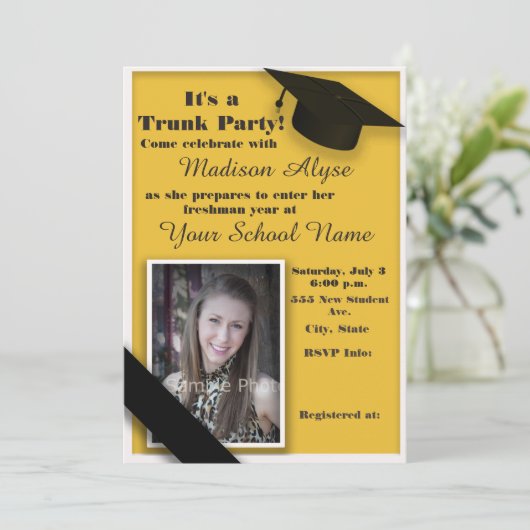 Foto van Yellow and White Trunk College Kaart (Staand voorkant)