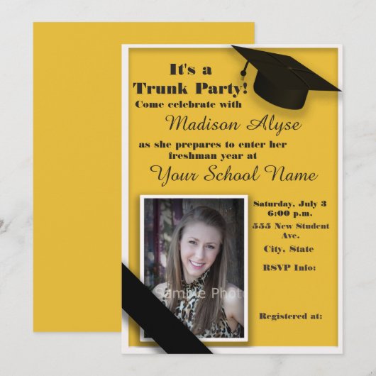 Foto van Yellow and White Trunk College Kaart (Voorkant / Achterkant)