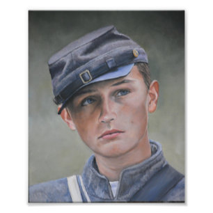 Foto van Young Civil War Soldaat Portrait Afdruk
