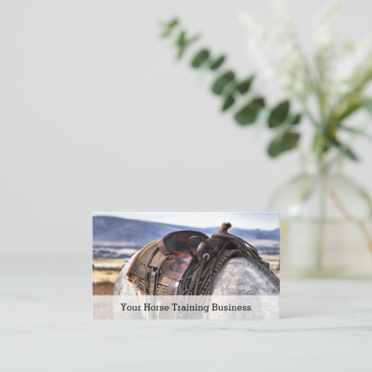 Foto van Zadelaar & Paarden - Trainer - Visitekaar Visitekaartje (Staand voorkant)