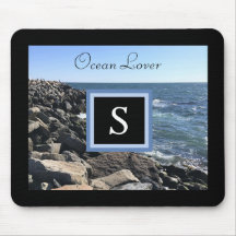 Foto van Zee Waves en Rocks Initiaal Lijst Black