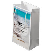 Foto van Zeeschelpen op een Strand Bruiloft Dank u Klein Cadeauzakje (Achterkant Gekanteld)