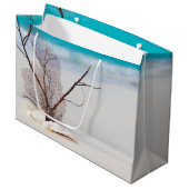 Foto van Zeeschelpen op een zandstrand Groot Cadeauzakje (Voorkant Gekanteld)