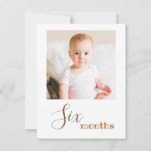 Foto van zes maanden, eerste geboortedag, banner K (Voorkant)