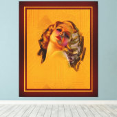 Foto van Zoe Mozert over de foto van Eyes Art Deco Canvas Afdruk (Insitu (Houten vloer))