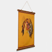 Foto van Zoe Mozert over de foto van Eyes Art Deco Hangend Wandkleed (Gebogen)