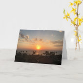 Foto van zonsondergang kaart (Gele Bloem)