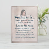 Foto van zwangere vrouw - Baby Shower Kaart (Staand voorkant)