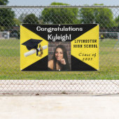 Foto van zwart en geel Afstuderen van vinyl Spandoek (Insitu)