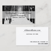 Foto van zwart en wit bos visitekaartje (Voorkant / Achterkant)