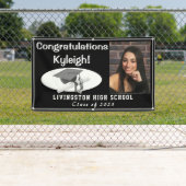 Foto van zwart, grijs en wit Afstuderen Spandoek (Insitu)