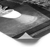 Foto van zwarte en witte Antiek schrijfmachine Poster (Hoek)