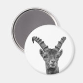 Foto van zwarte en witte capricorn magneet (Voorkant / Achterkant)