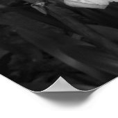 Foto van zwarte en witte Floral Poster (Hoek)