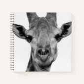 Foto van zwarte en witte Giraffe Notitieboek (Voorkant)